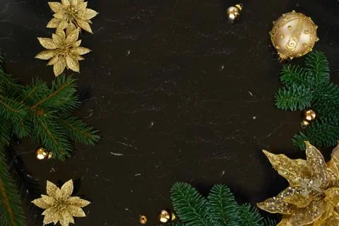 Christmas flat lay styled scene Foto stock