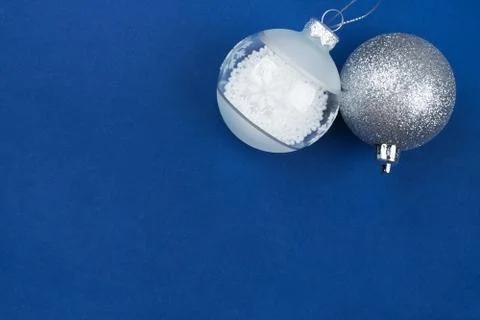 Christmas flatlay with baubles Stock Photos