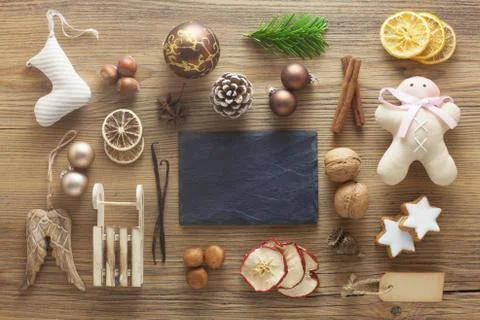 Christmas Flatlay Stock Photos