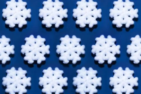 Christmas flatlay with snowflake Stock Photos
