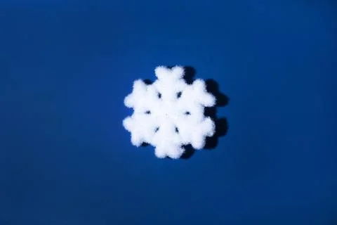 Christmas flatlay with snowflake Stock Photos