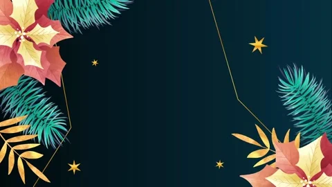 Christmas floral Background Animation loop Stock Footage 226819679