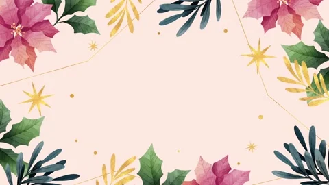 Christmas floral Background Animation loop Stock Footage 226820094