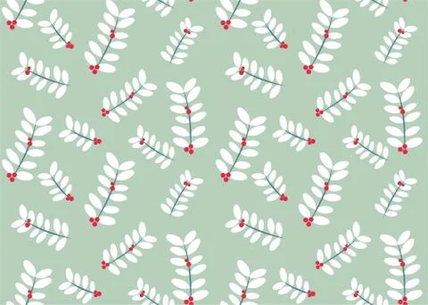 Christmas flower vector colorful pattern Stock Illustration