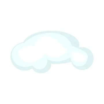 Christmas Fluffy Cloud Flat Style Stock Illustration