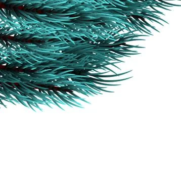 Christmas fluffy tree template Stock Illustration
