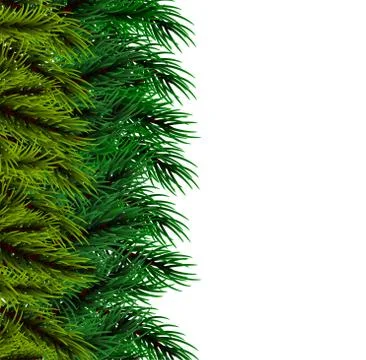 Christmas fluffy tree template Stock Illustration