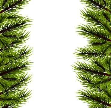 Christmas fluffy tree template Stock Illustration