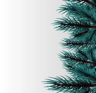 Christmas fluffy tree template Stock Illustration