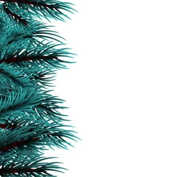 Christmas fluffy tree template Stock Illustration