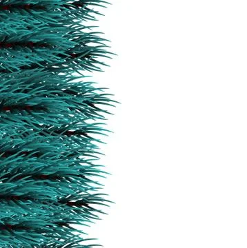 Christmas fluffy tree template Stock Illustration
