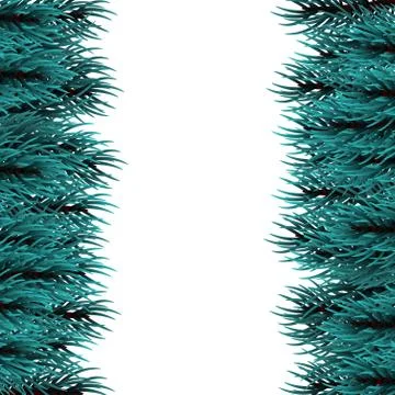 Christmas fluffy tree template Stock Illustration