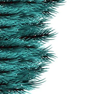 Christmas fluffy tree template Illustrazione stock