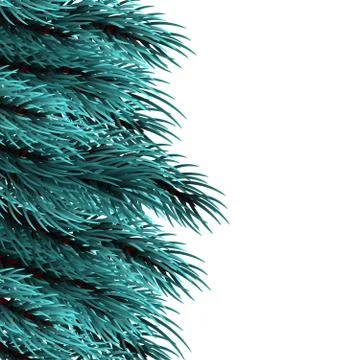 Christmas fluffy tree template Stock Illustration