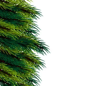 Christmas fluffy tree template Stock Illustration
