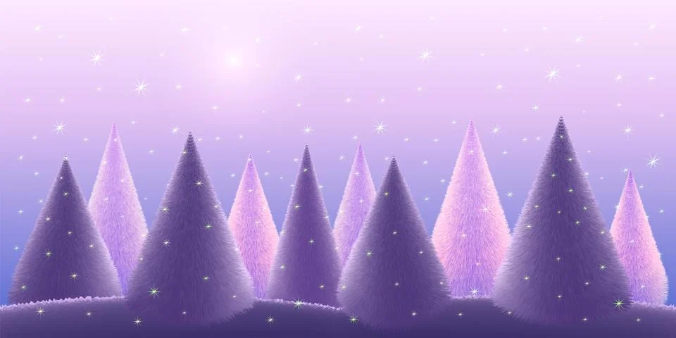 Christmas forest background Stock Illustration