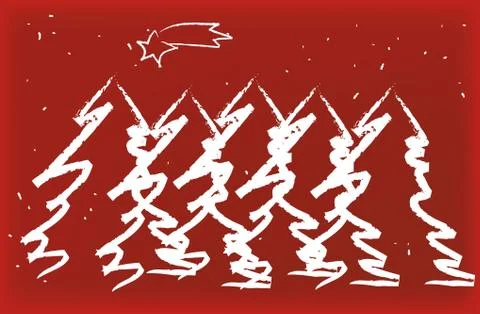 Christmas forest Stock Illustration