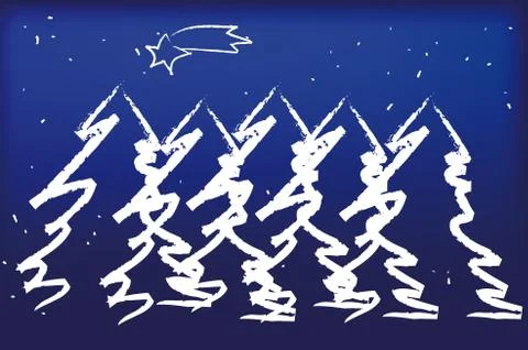 Christmas forest Stock Illustration