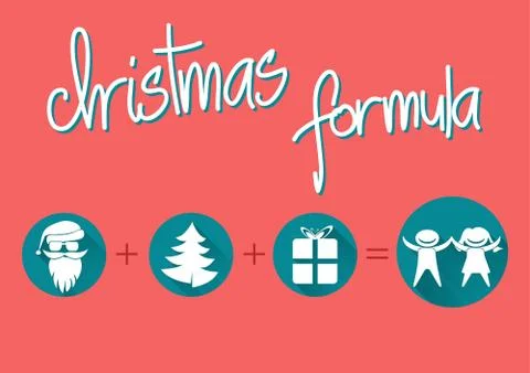 Christmas formula Stock Illustration