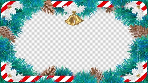 Christmas Frame Alpha Version 3 Stock Footage 341802570