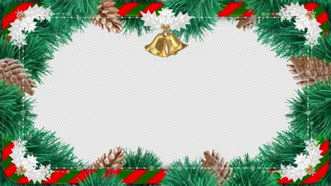 Christmas Frame Alpha Version 4 Stock Footage 341802575
