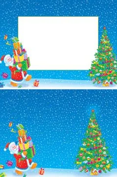 Christmas frame and background Stock Illustration