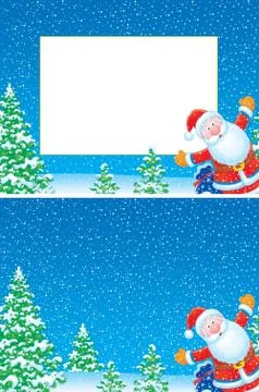 Christmas frame and background Stock Illustration