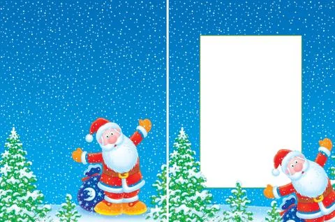 Christmas frame and background Stock Illustration