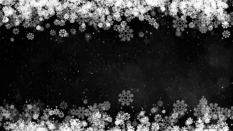 Christmas Frame Background. Abstract Winter Card with Snowflakes, Stars, Snow. Stock-Footage 69117038