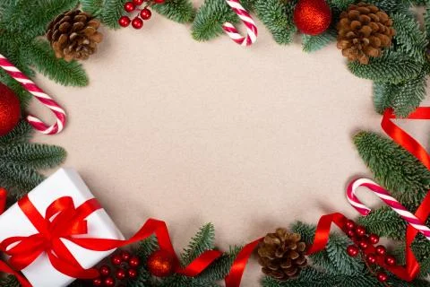 Christmas frame background Stock Photos
