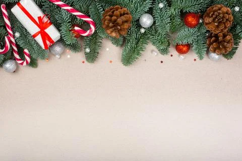 Christmas frame background Stock Photos