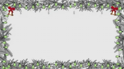 Christmas Frame  With Bells Stock Footage 165545573