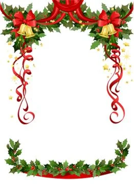 Christmas frame with bells Stock Illustration