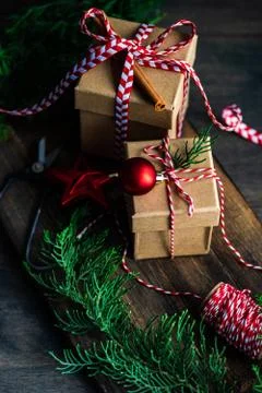 Christmas frame concept Stock Photos