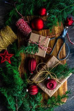 Christmas frame concept Stock Photos