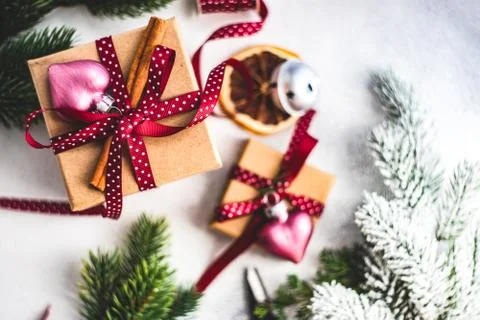 Christmas frame concept Stock Photos