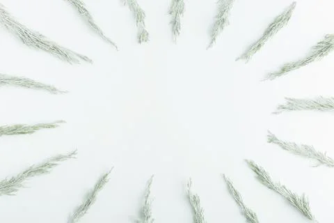 Christmas frame, copy space, blank for text, top view. Stock Photos