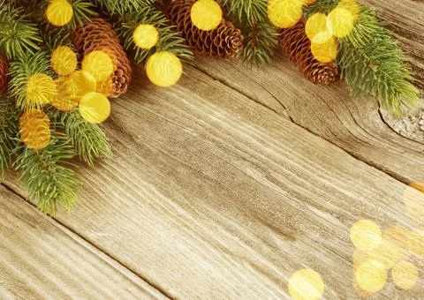 Christmas frame with copy-space Stock Photos