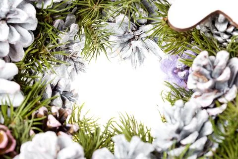 Christmas frame with empty copy space place for text. 写真素材