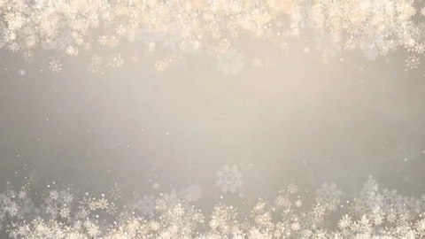 Christmas Frame on Gray Background. Winter Card with Snowflakes, Stars and Snow. 스톡 동영상 69117204