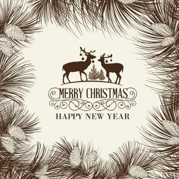The Christmas frame Illustrazione stock