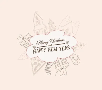 Christmas frame Stock Illustration