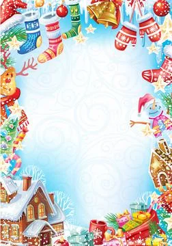 Christmas frame Stock Illustration