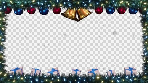 Christmas Frame Overlay Stock Footage 256901637