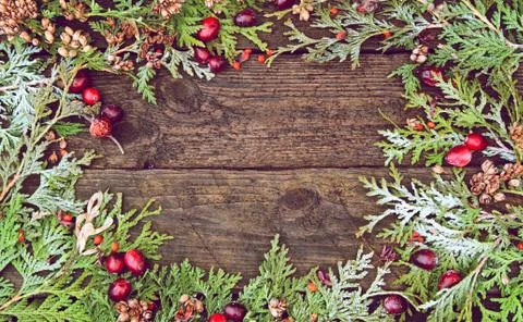 Christmas frame. Stock Photos