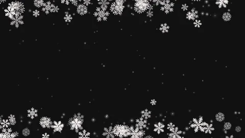 Christmas frame with snowflakes and alpha channel Stock Footage 119874832