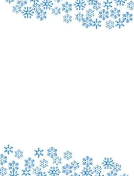 Christmas frame. Snowflakes Stock Illustration