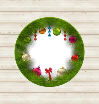 Christmas frame with traditional elements and copy space for your text Stockillustratie