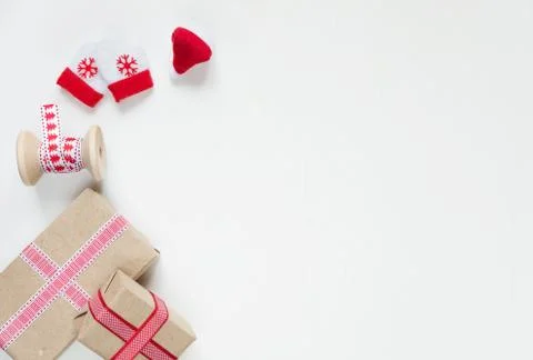 Christmas frame on a white background Stock Photos