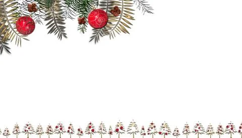 Christmas frame on white Stock Illustration